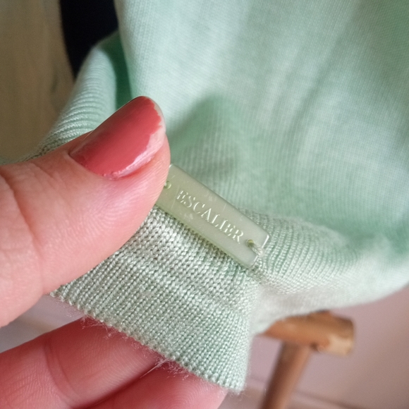 Mint and Navy Escalier Cardigan - Picture 12 of 17